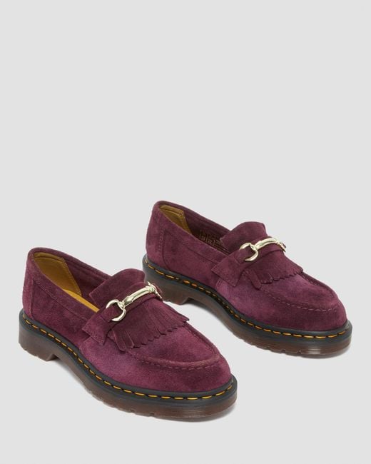 Mocasines snaffle en ante zapatos Dr. Martens de hombre de color Purple