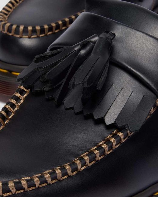 Dr. Martens Black Adrian Leather Mules Loafers for men