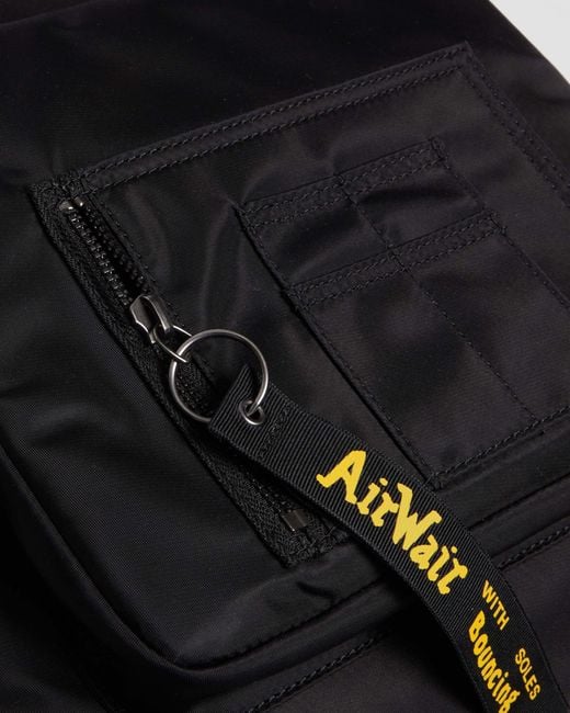 Dr. Martens Black Lite Alpha Industries Leather & Nylon Backpack
