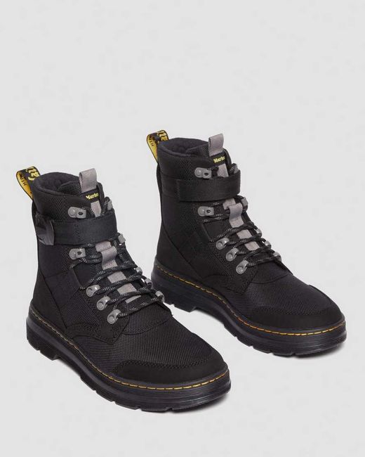 Dr. Martens Black Combs Tech Ii Casual Stiefel Mit Fleece-Futter