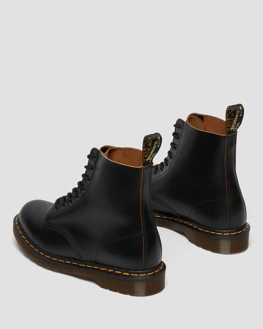 Dr. Martens Black 1460 Vintage Made In England Lace Up Boots for men