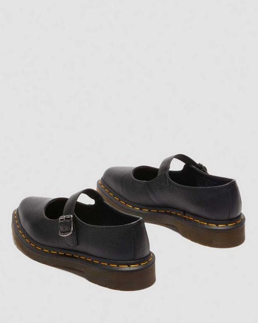 Dr. Martens Black Elphie Virginia Leather Mary Jane Shoes