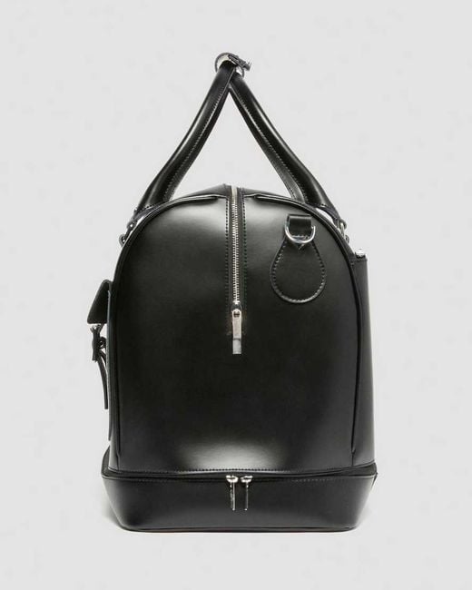 Dr. Martens Black Smooth Leather Weekender Bag