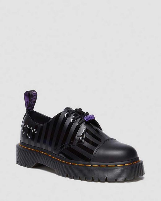 Dr. Martens Black Smooth Leather 1461 Bex Wednesday Platform Shoes for men