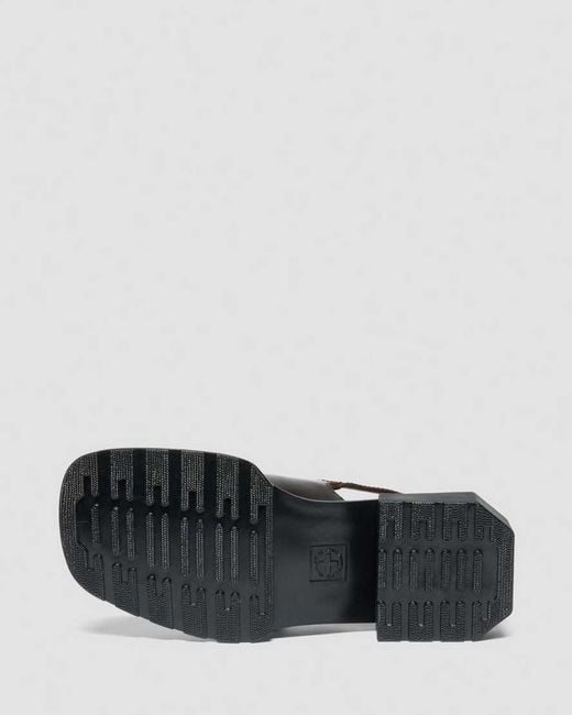 Dr. Martens Black Maybole Square Toe Rub Off Leather Mules