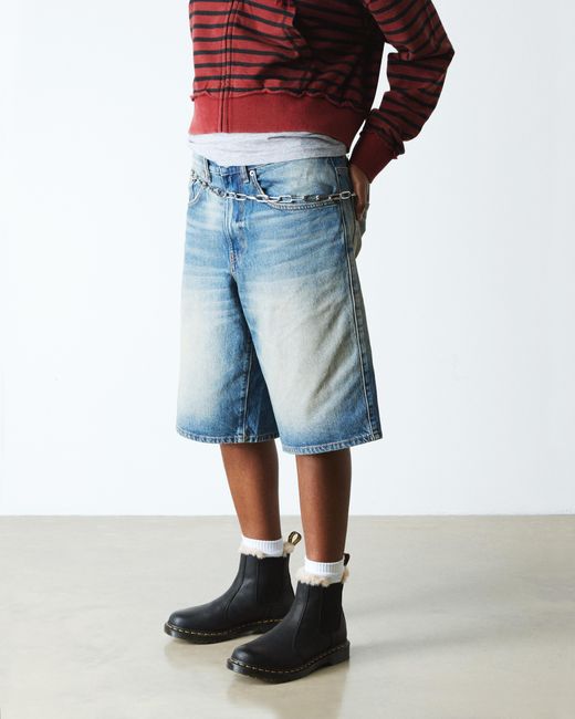 Stivaletti chelsea di pelle con rivestimento di Dr. Martens in Black