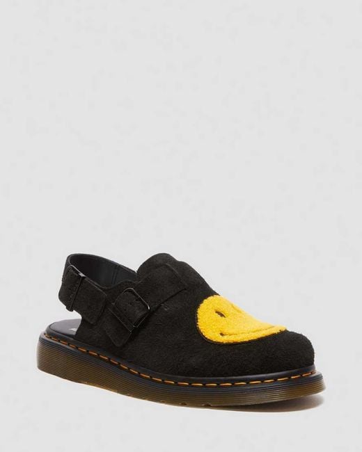 Dr. Martens Herren Jorge Smiley Wildleder Mules in Black für Herren