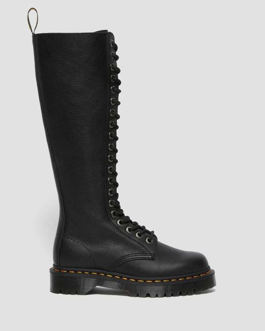 Dr. Martens Black 1b60 Bex Pisa Leather Knee High Boots