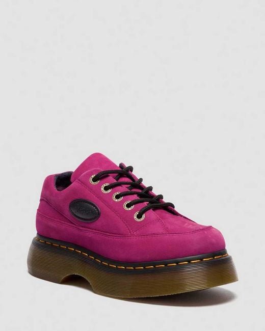 Dr. Martens Pink Buzz 5-Eye Milled Nubuck Shoes