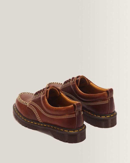 Dr. Martens Brown Lowell Leather Moc Toe Shoes for men