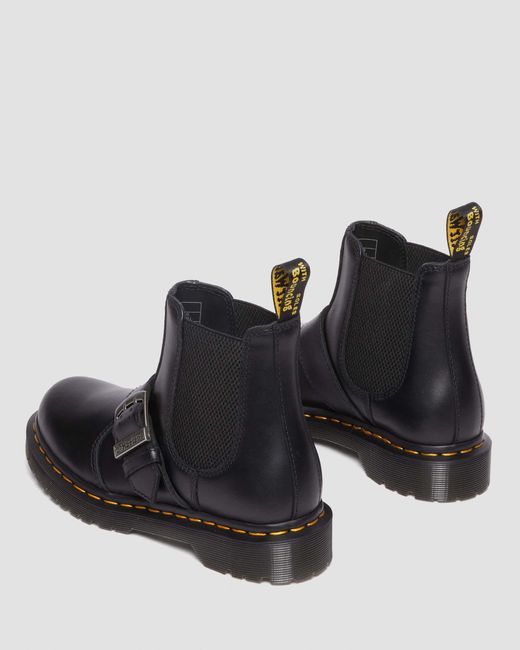 Dr. Martens Black 2976 Buckle Pull Up Leather Chelsea Boots