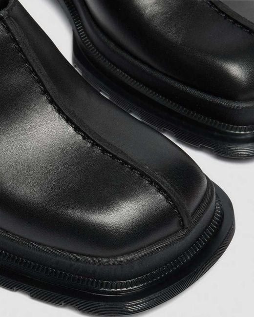 Dr. Martens Black Maybole Square Toe Leather Mules