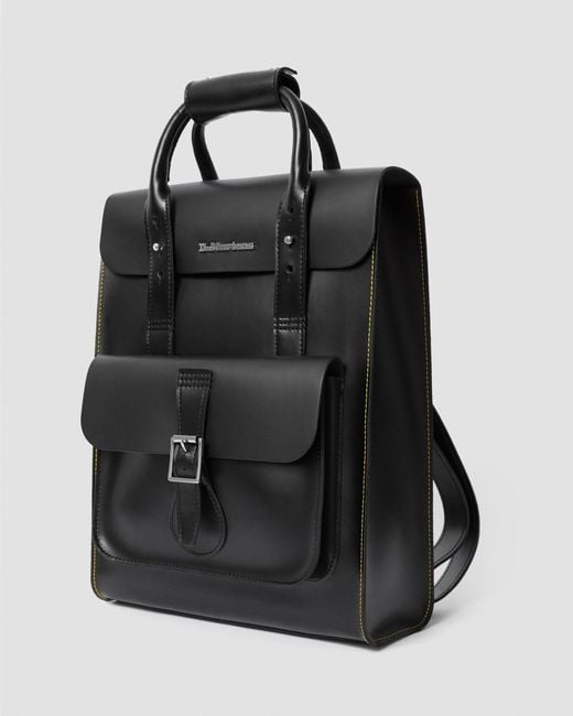 Dr. Martens Black Leather Small Backpack