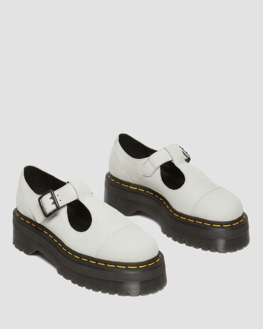Scarpe paltform mary jane bethan di Dr. Martens in White