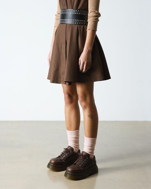 Dr. Martens Buzz 5-Eye Grizzly Leather Shoes in Brown | Lyst