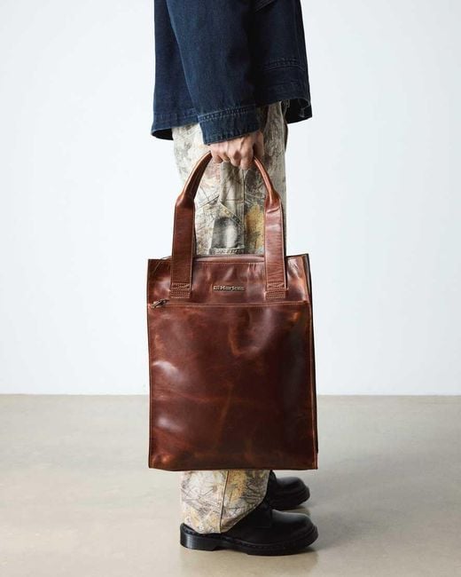 Dr. Martens Red Leather Tote Bag