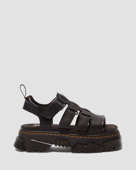 Dr. Martens Black Mattison 3 Strap Sandals