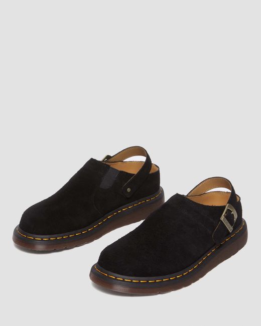 Dr. Martens Black Isham Desert Oasis Suede Mules Shoes for men