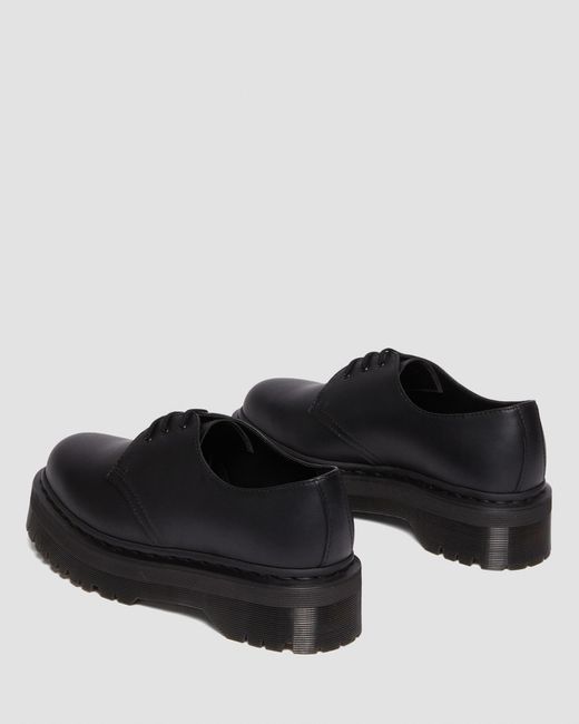 Dr. Martens Black 1461 Felix Quad Mono Vegan Platform Shoes for men