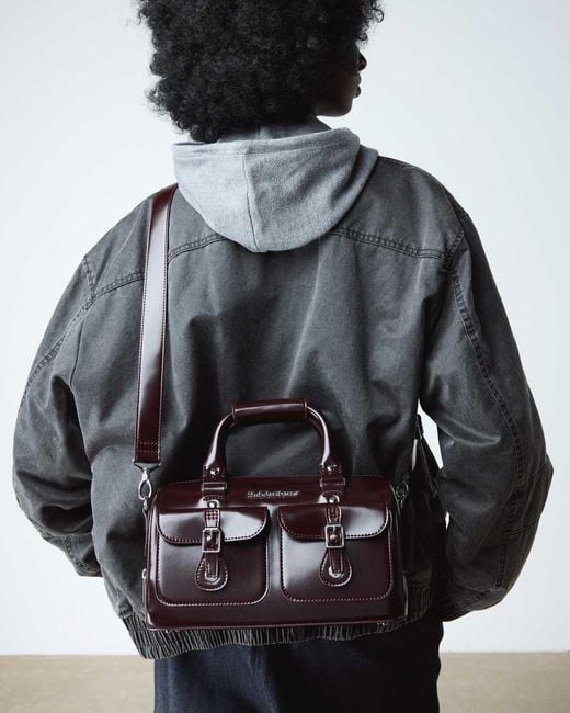 Dr. Martens Black Top Handle Rub Off Vegan Leather Bag