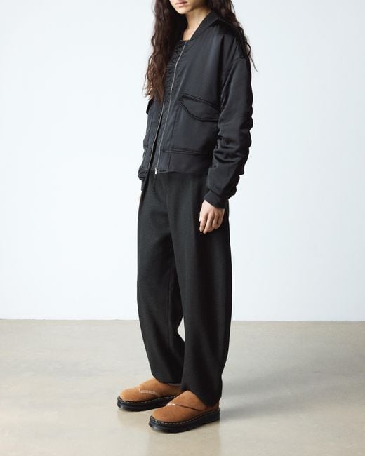 Dr. Martens Brown Zebzag Anywair Warm Lined Suede Mules