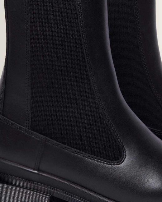Dr. Martens Black Maybole Square Toe Leather Chelsea Boots