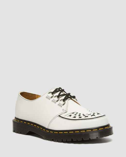 Dr. Martens Ramsey Smooth Leather Creepers in White Lyst