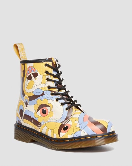 Dr. Martens 1460 retro vegan schnürstiefel pergament-beige in Metallic für Herren