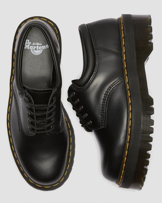 Dr. Martens 8053 Leather Platform Casual Shoes in Black Lyst