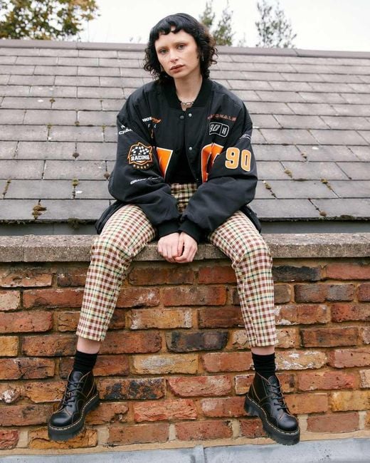 Dr. Martens Black Church Quad Leather Platform Boots