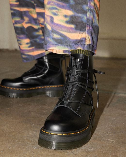 Dr. Martens Jarrick Ii Laced Leather Platform Boots in Black for Men | Lyst