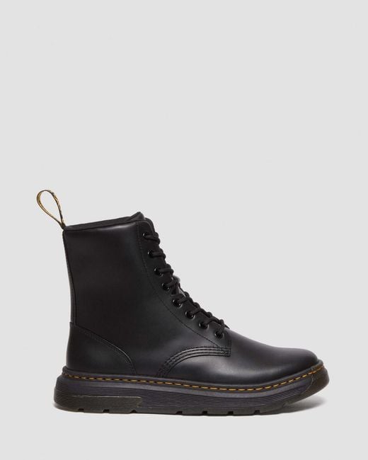 Dr. Martens Leather Crewson Lace Up Boots in Black for Men | Lyst