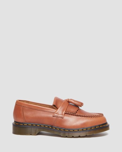 Dr. Martens Brown Adrian Carrara Leather Tassel Loafers