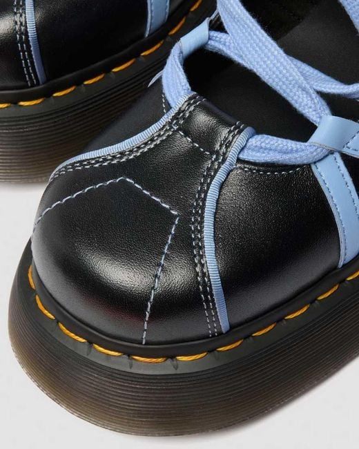 Dr. Martens Blue Buzz Ballerina Gloss Leather Shoes