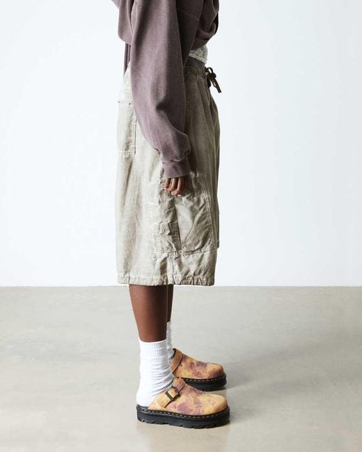 Dr. Martens Zebzag Wildleder Casual Slingback Plateau Mules in Yellow für Herren