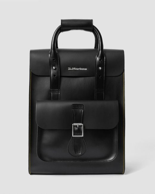 Dr. Martens Black Leather Small Backpack