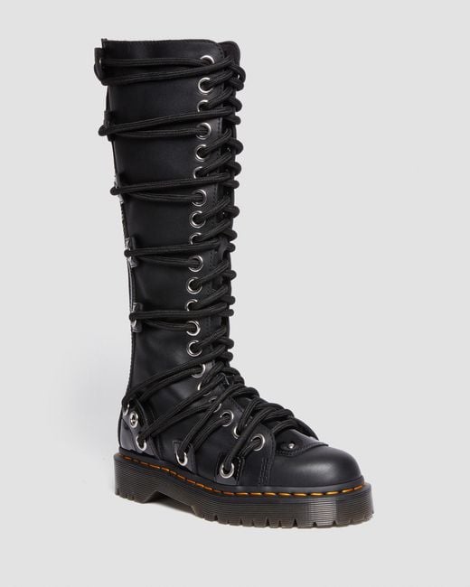 Dr. Martens Black Daria 1b60 Lace-up Leather Knee-high