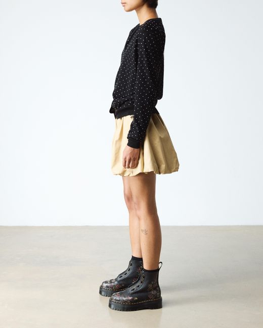 Botas sinclair decayed roses de piel tumbled nappa Dr. Martens de color Black