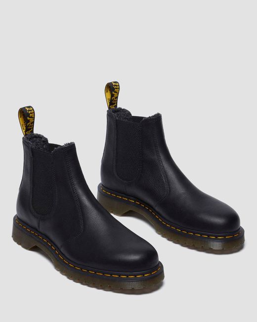 Pelle stivaletti chelsea 2976 foderati di Dr. Martens in Black