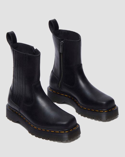 Dr. Martens Black Amaayah Lo Leather Boots