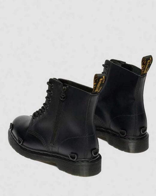 Dr. Martens Black Smooth Leather 1460 Babylon Camo Boots for men