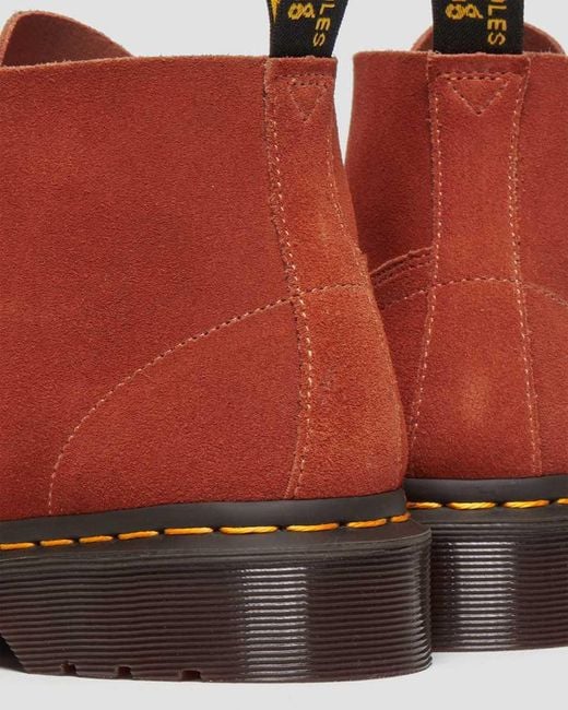 Dr. Martens Red Dr. Martens Church Suede Monkey Boots Rust Tan for men