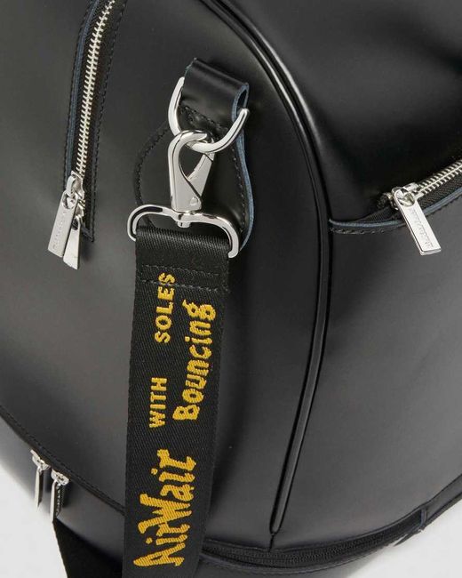 Dr. Martens Black Smooth Leather Weekender Bag