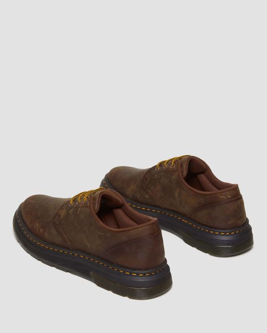 Dr. Martens Brown Crewson Lo Crazy Horse Leather Casual Shoes for men