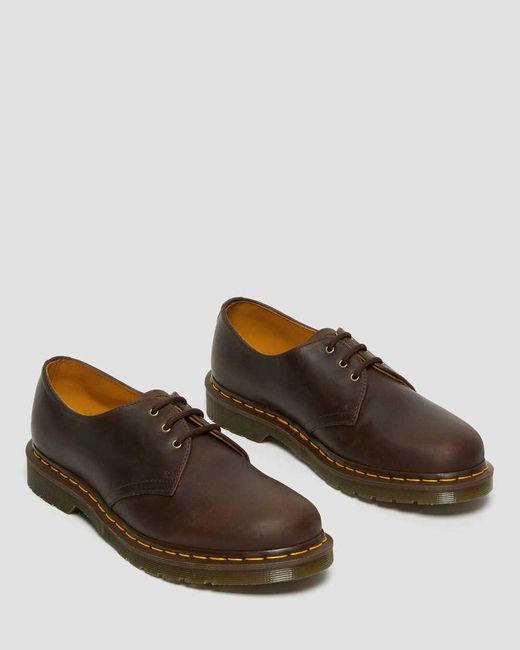 Dr. Martens Brown 1461 Crazy Horse Leather Oxford Shoes