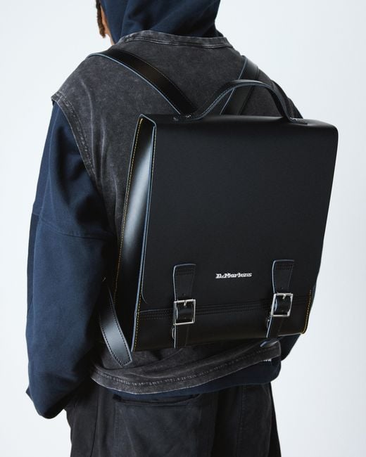 Dr. Martens Leather Box Backpack in Black | Lyst