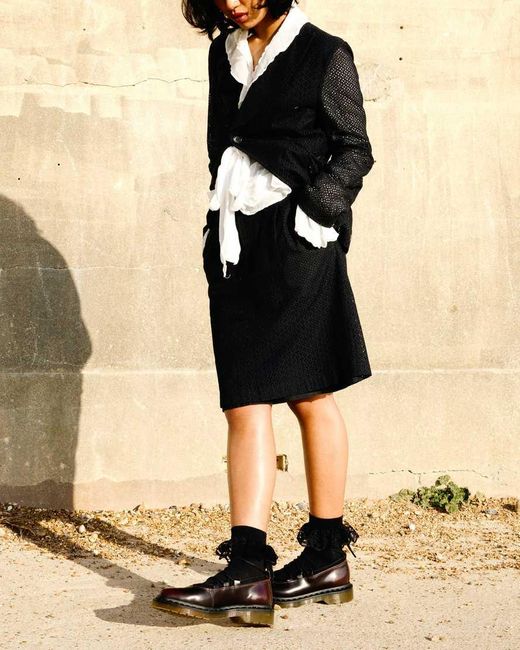 Dr. Martens Black Elphie Ii Leder Ballerinas Schuhe