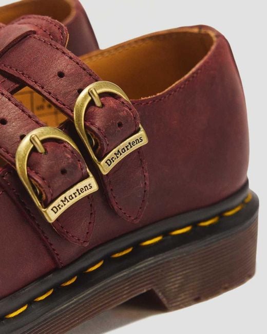 Dr. Martens Brown 8065 Crazy Horse Leather Mary Jane Shoes