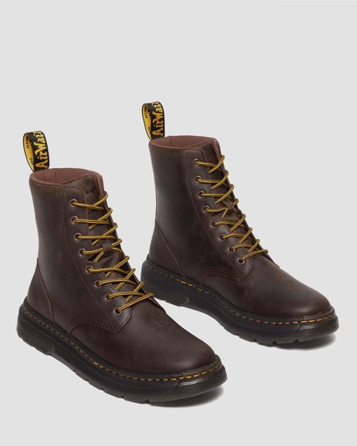 Dr. Martens Brown Crewson Leather Lace Up Boots for men