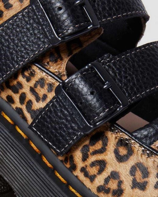 Dr. Martens Buzz Leopard Mary Jane Shoes in Black | Lyst
